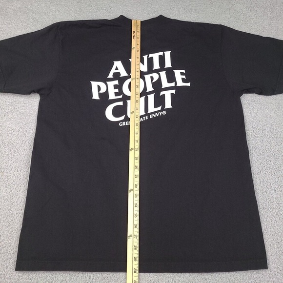 Anti People Cult T-Shirt Mens Large Black USA Made GHE Greed Hate Envy - Picture 11 of 12